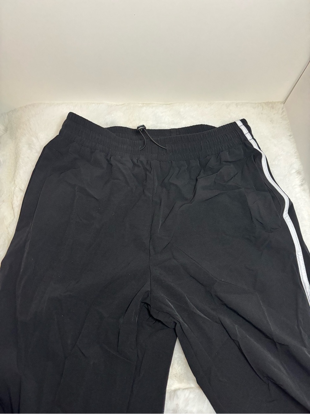 Black Stiletto pant boot with White Stripe - Picture 2 of 2